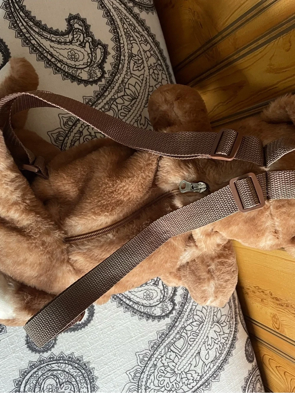 Vintage Plush Kangaroo Backpack Purse unique unisex kids